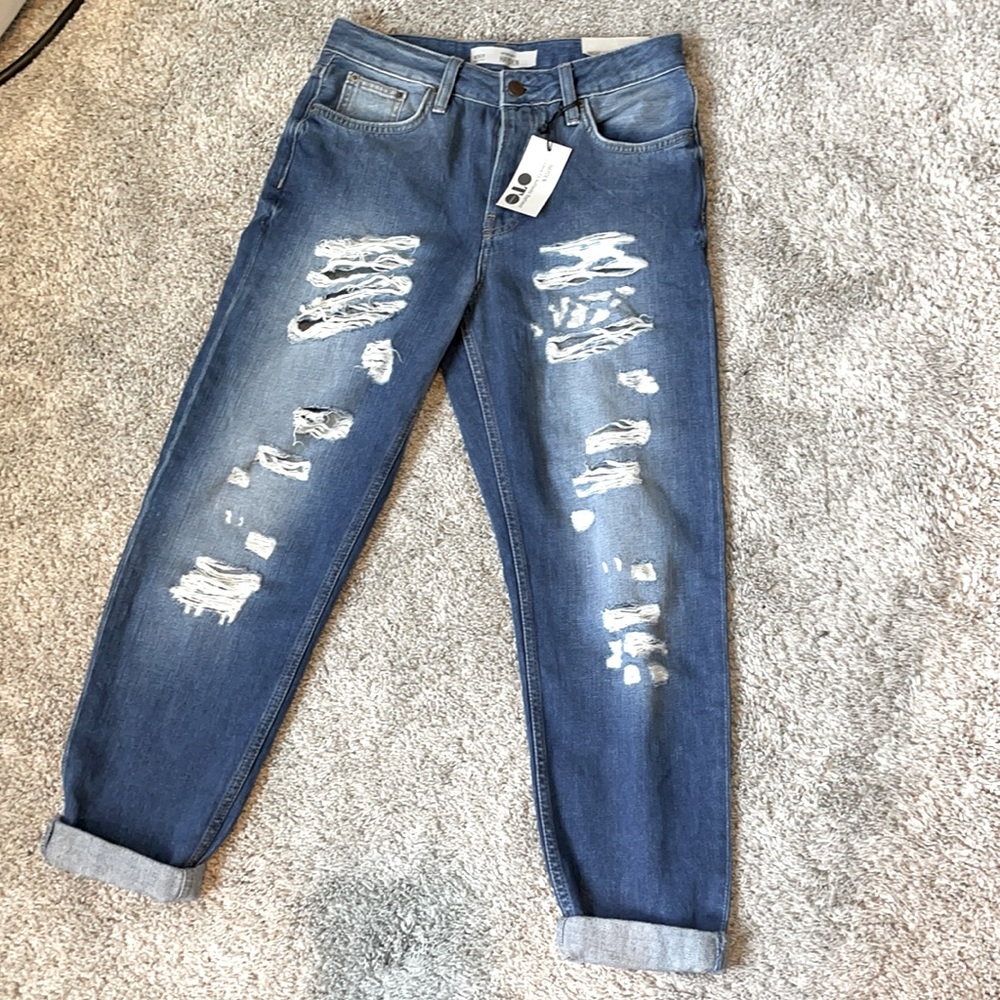 Topshop distressed boyfriend jeans